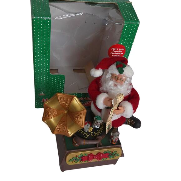 Vintage 1996 Holiday Creations Musical Victrola Santa Christmas - Picture 1 of 8